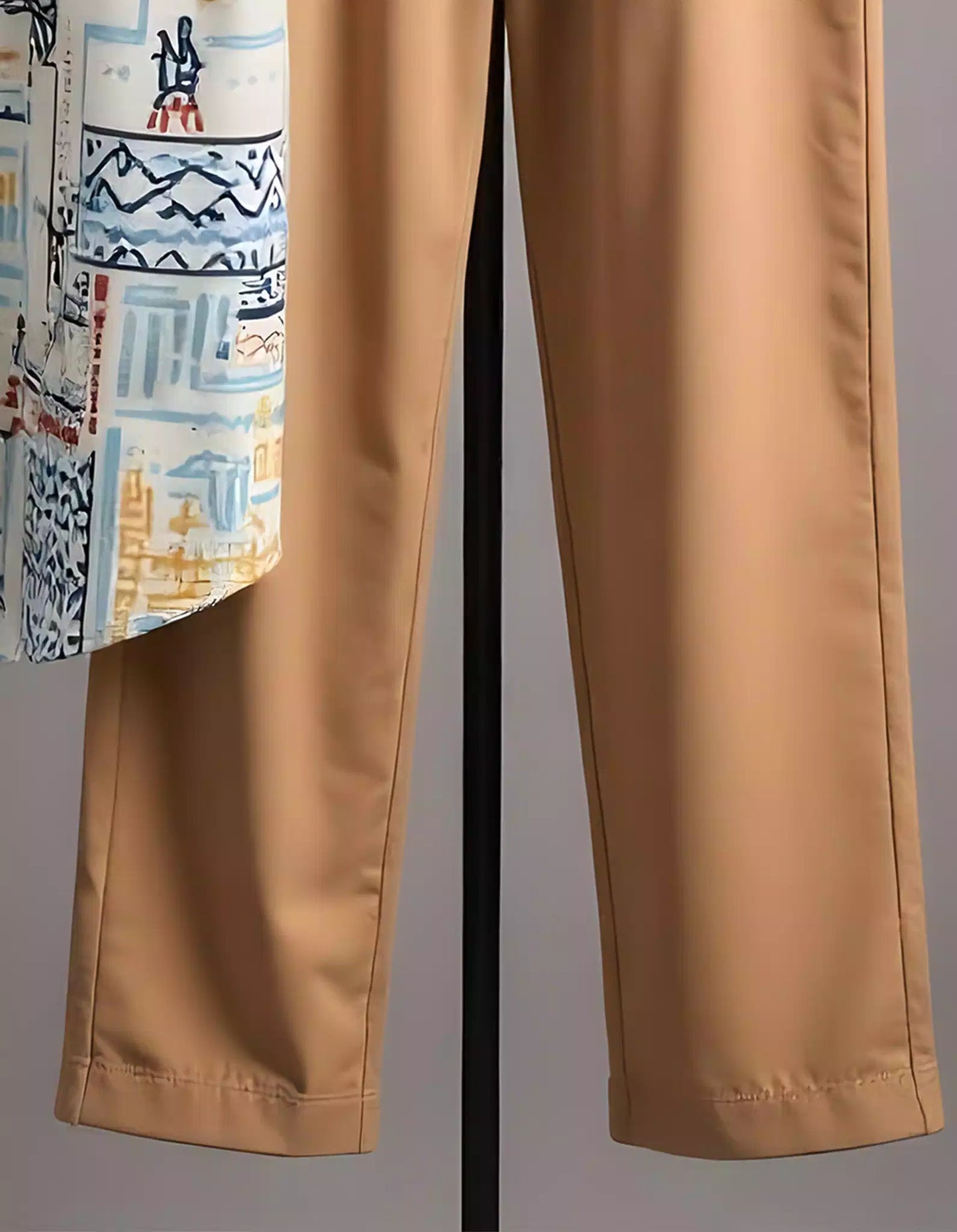 Brown Graffitty Printed Mens Full Set Trouser and Shirt Half Sleeves