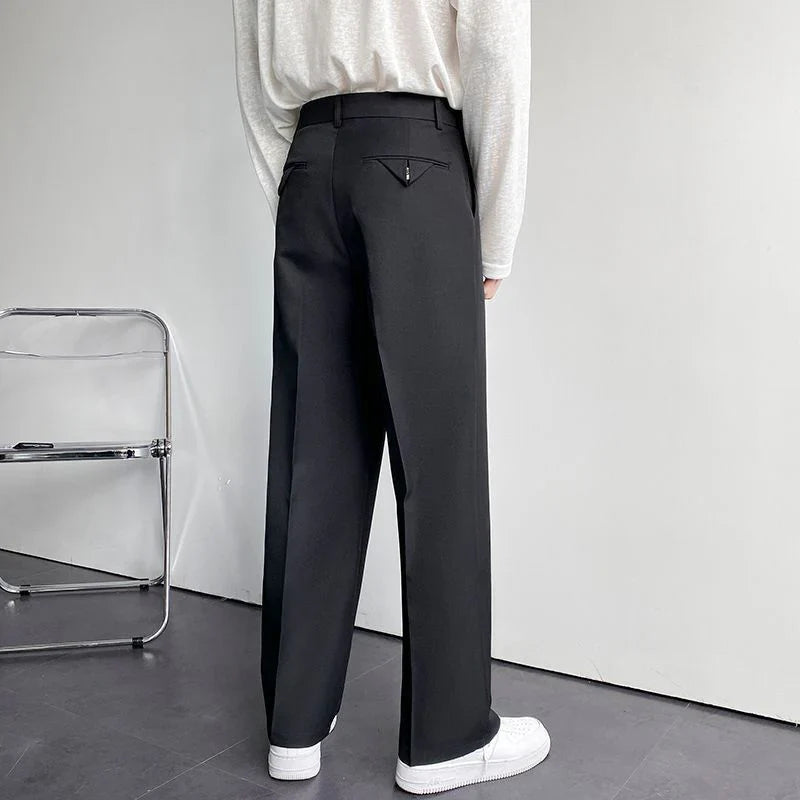 Black Color Korean Baggy Loose Fit Pants For Men
