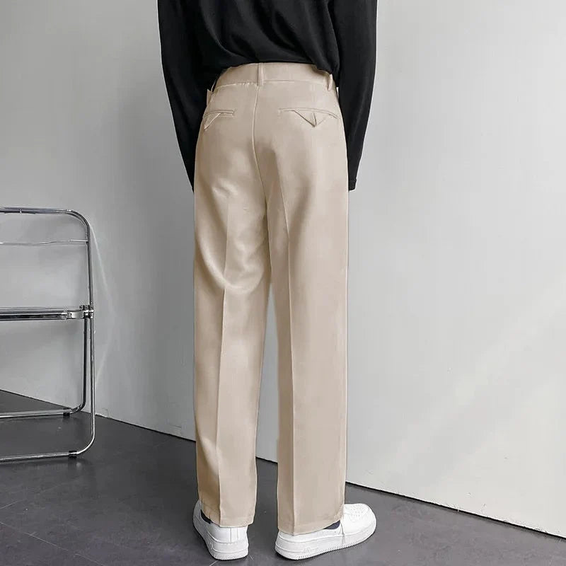 Ivory Color Korean Baggy Loose Fit Pants For Men