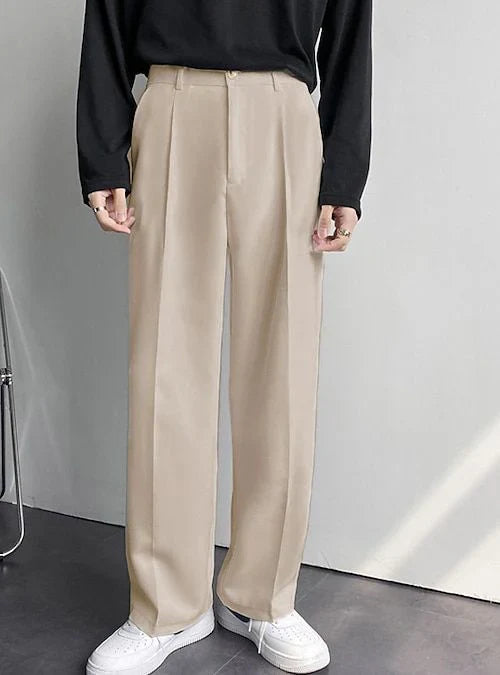 Ivory Color Korean Baggy Loose Fit Pants For Men