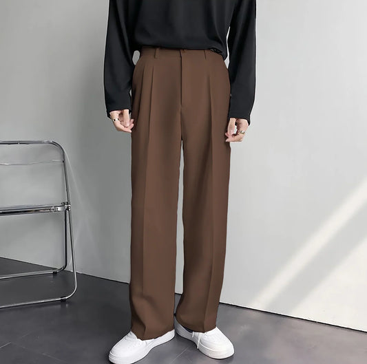 Brown Color Korean Baggy Loose Fit Pants For Men