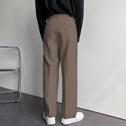 Coco Brown Color Korean Baggy Loose Fit Pants For Men